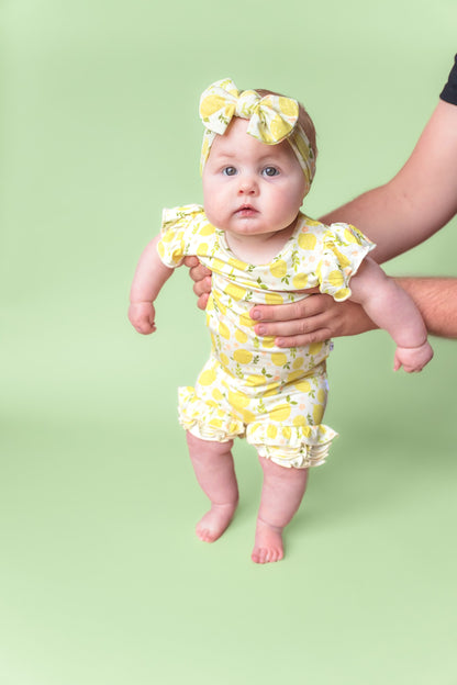 LEMON BLOSSOMS DREAM RUFFLE SHORTS