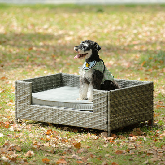 Dog Bed, Pet Bed, Pet Enclosures, Pet Outdoor Furniture, Pet Patio Furniture, Seasonal PE Wicker Pet Furniture, Dog Bed With Cushion