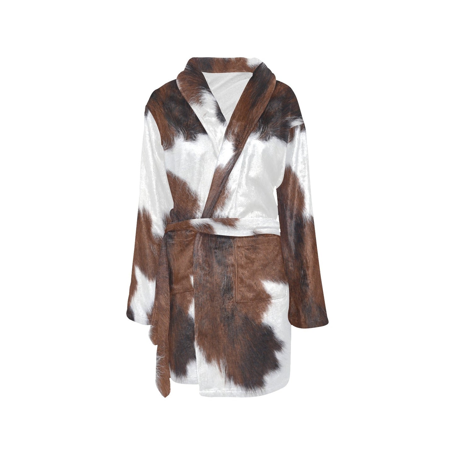 Cowhide Print Women's Western Bath Robe