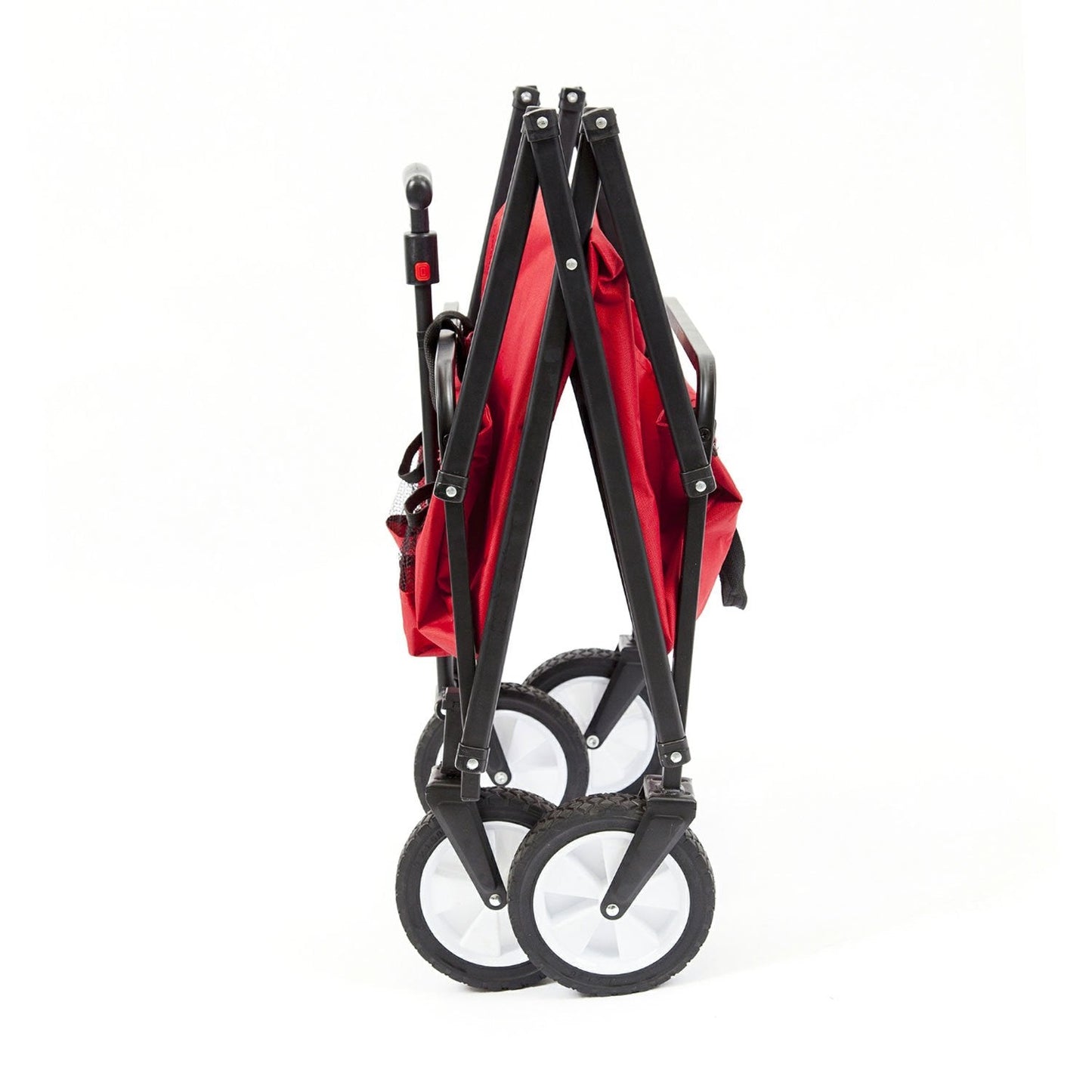 Seina Steel Collapsible Folding Outdoor Portable Utility Cart in Red (3 Pack)