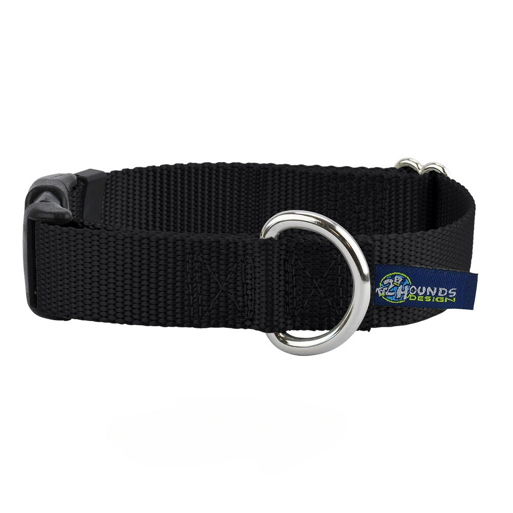 5/8″ and 1″ Black Nylon Dog Collar