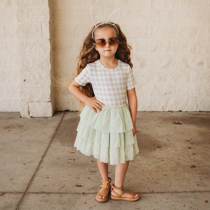 SAGE GINGHAM DREAM TUTU DRESS