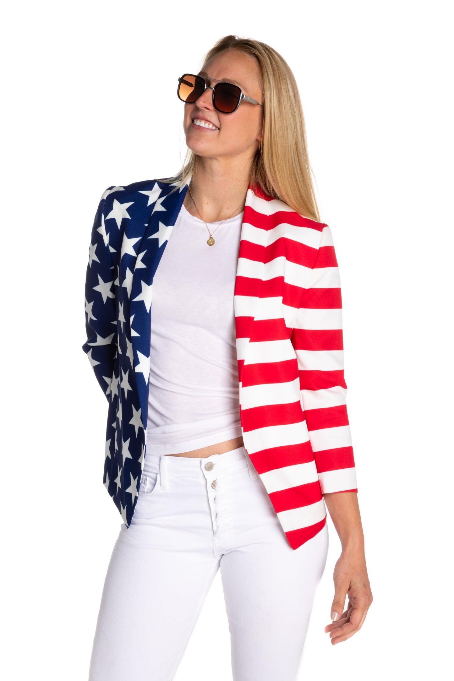 The Martha J | Women's American Flag Blazer