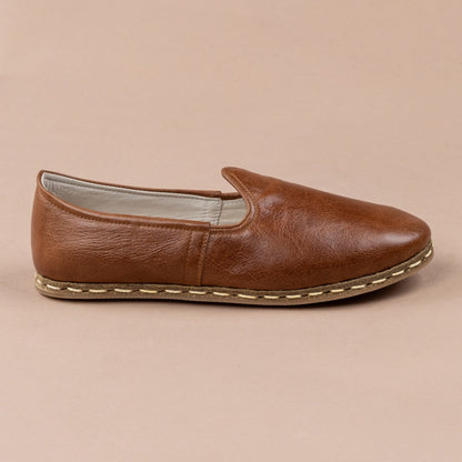 Men's Antique Brown Slip On Shoes