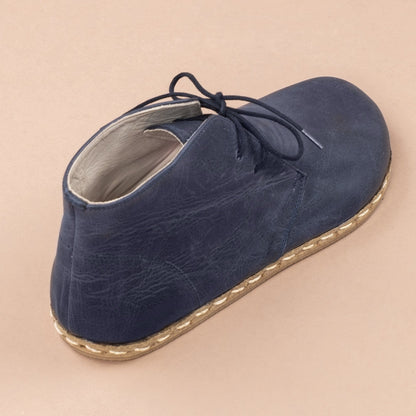 Men's Blue Barefoot Boots with Laces