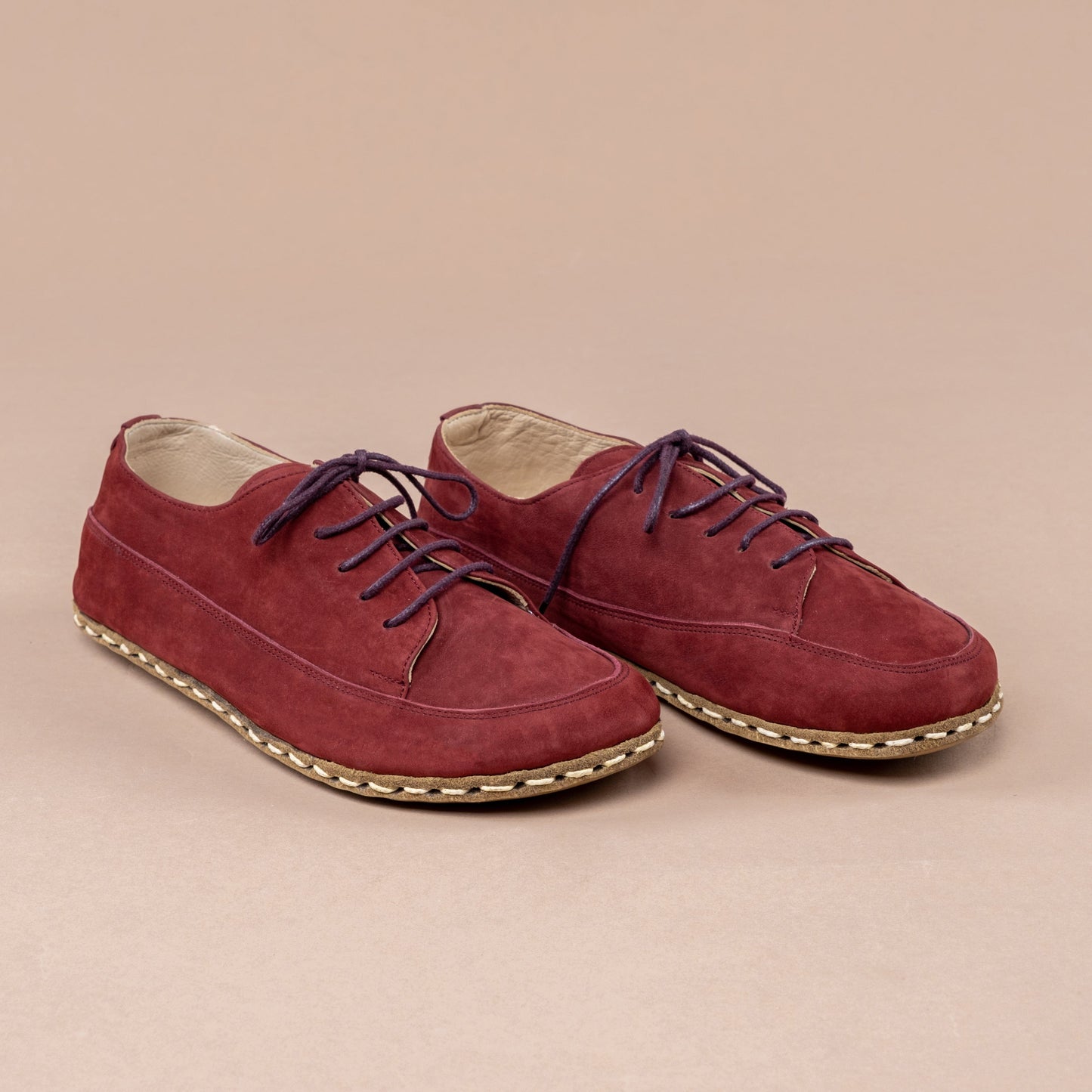 Men's Burgundy Barefoot Sneakers