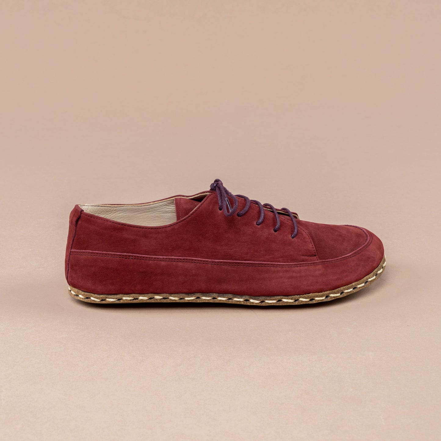 Men's Burgundy Barefoot Sneakers