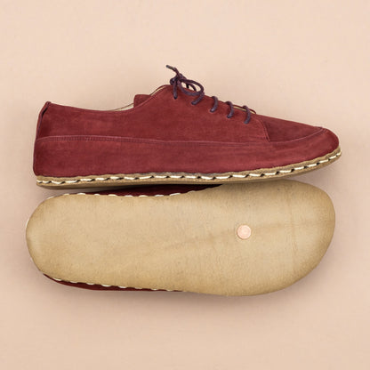 Men's Burgundy Barefoot Sneakers