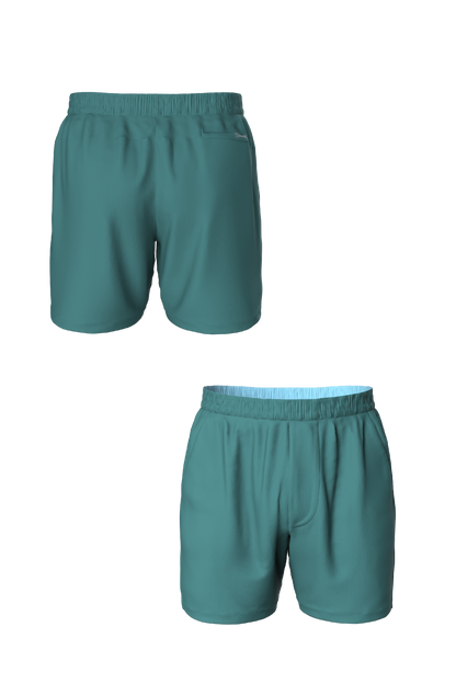 The Ace Angler | Teal and Bass Ball Hammock® 5 Inch Athletic Shorts