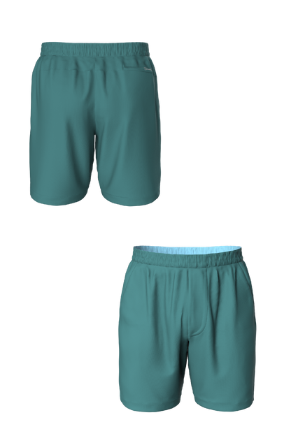 The Ace Angler | Teal and Bass Ball Hammock® 9 Inch Athletic Shorts