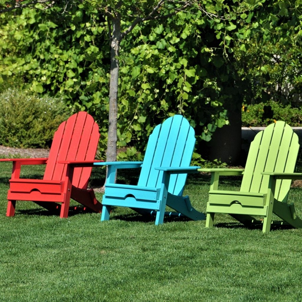 New Tradition Folding Adirondack Chair by ResinTeak