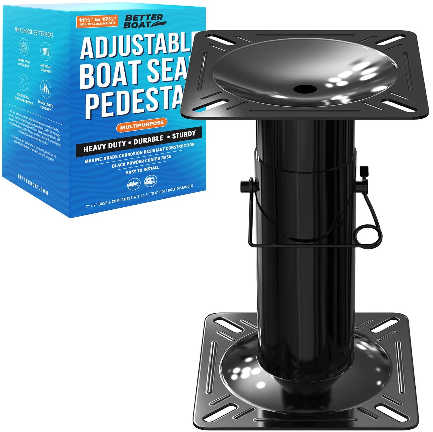 Adjustable Boat Seat Pedestal Mount