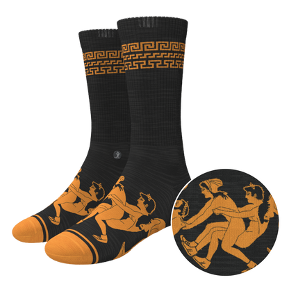 The Ancient Twister | Vase Heel Hammock™ Crew Socks