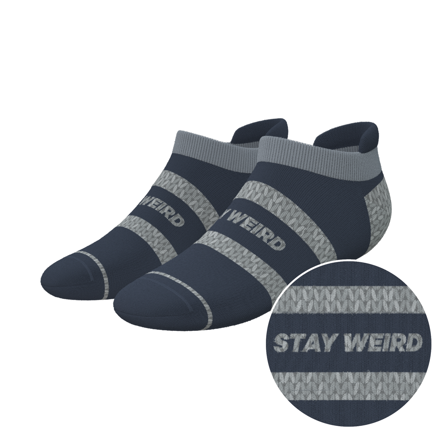 The Arctic | Navy and Grey Heel Hammock™ Ankle Socks