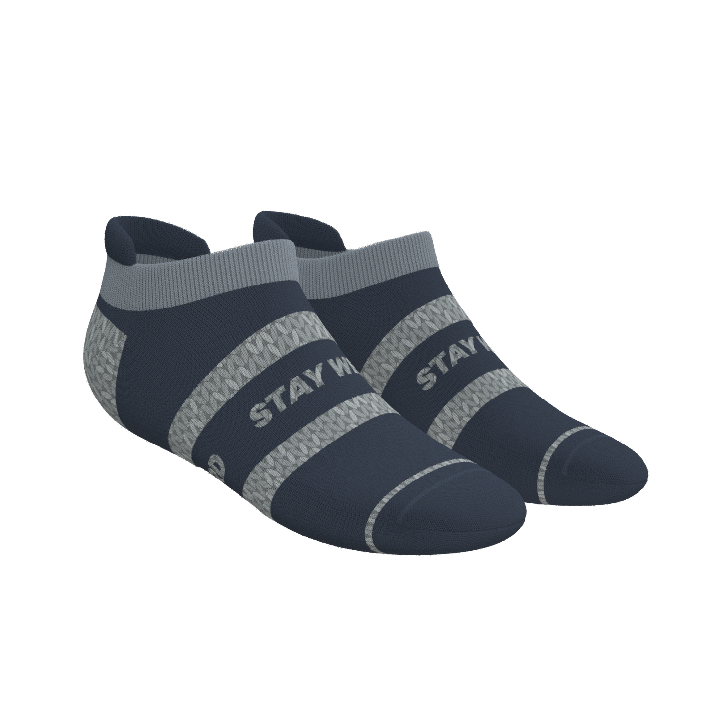 The Arctic | Navy and Grey Heel Hammock™ Ankle Socks