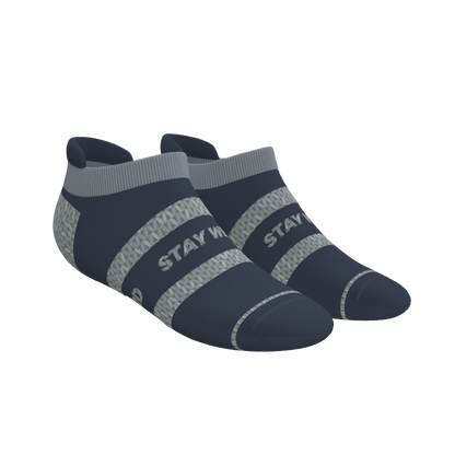 The Arctic | Navy and Grey Heel Hammock™ Ankle Socks