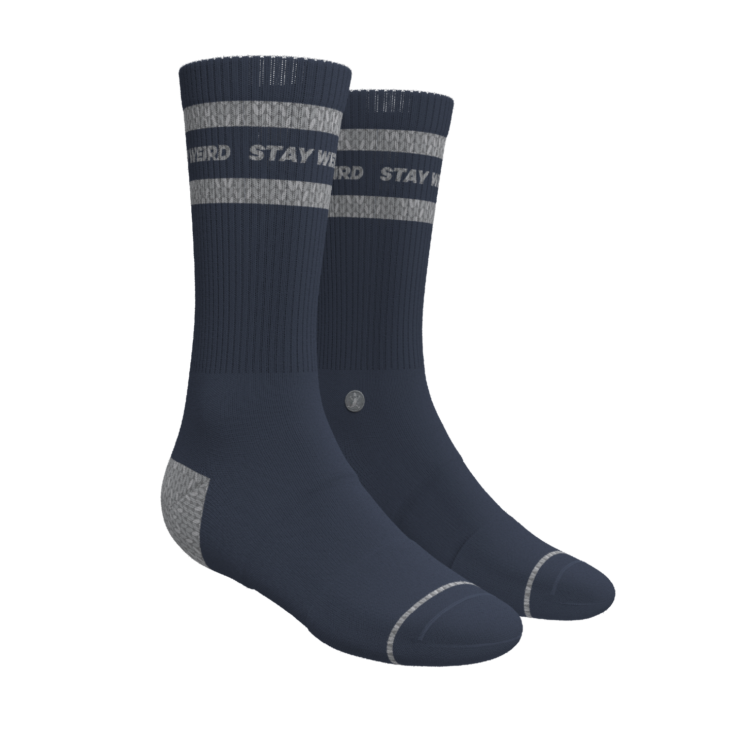 The Arctic | Navy and Grey Heel Hammock™ Crew Socks