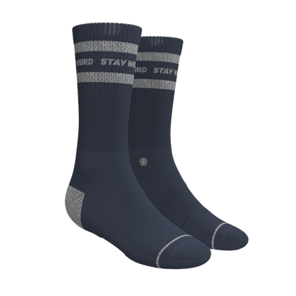 The Arctic | Navy and Grey Heel Hammock™ Crew Socks