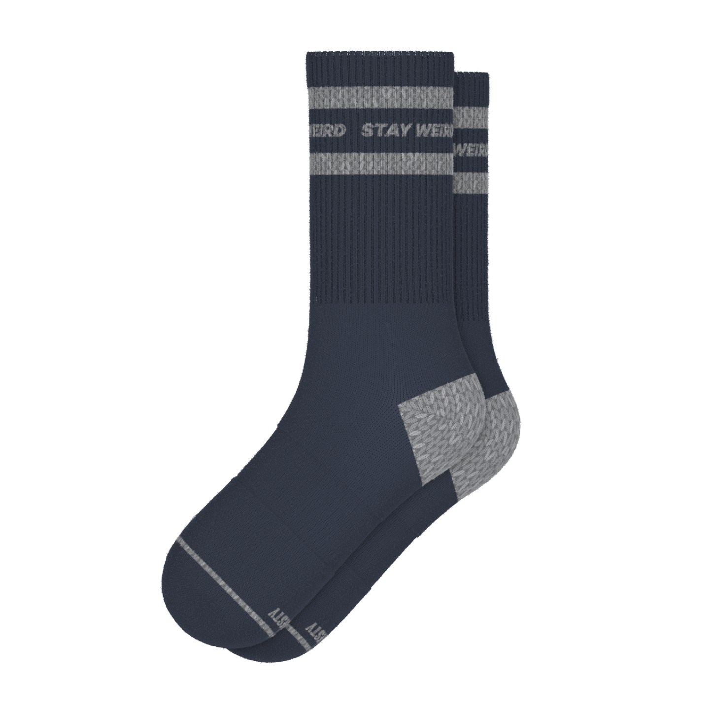 The Arctic | Navy and Grey Heel Hammock™ Crew Socks