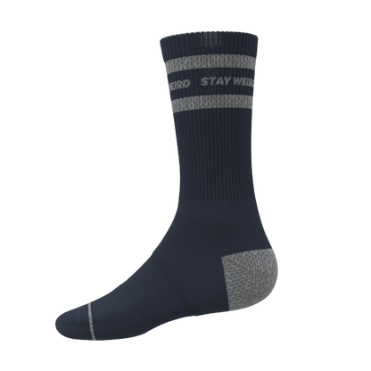 The Arctic | Navy and Grey Heel Hammock™ Crew Socks