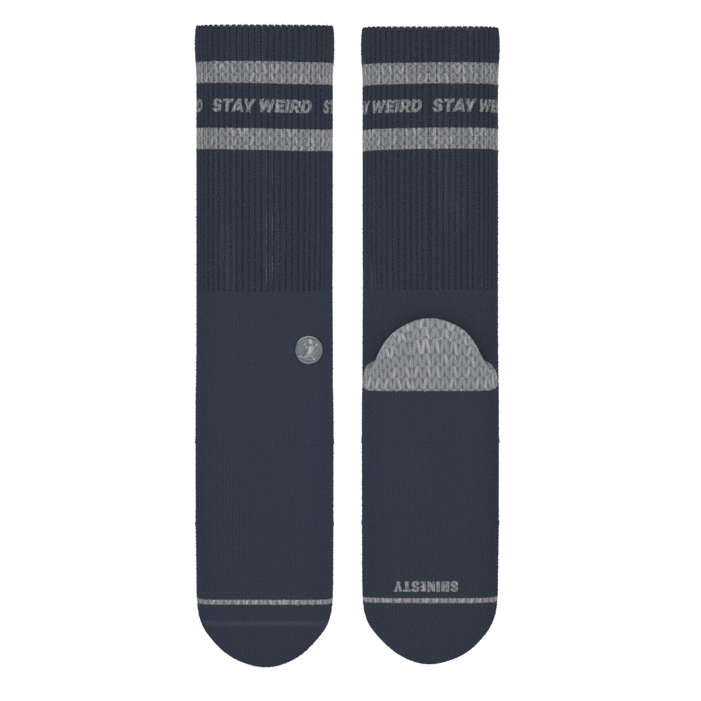 The Arctic | Navy and Grey Heel Hammock™ Crew Socks