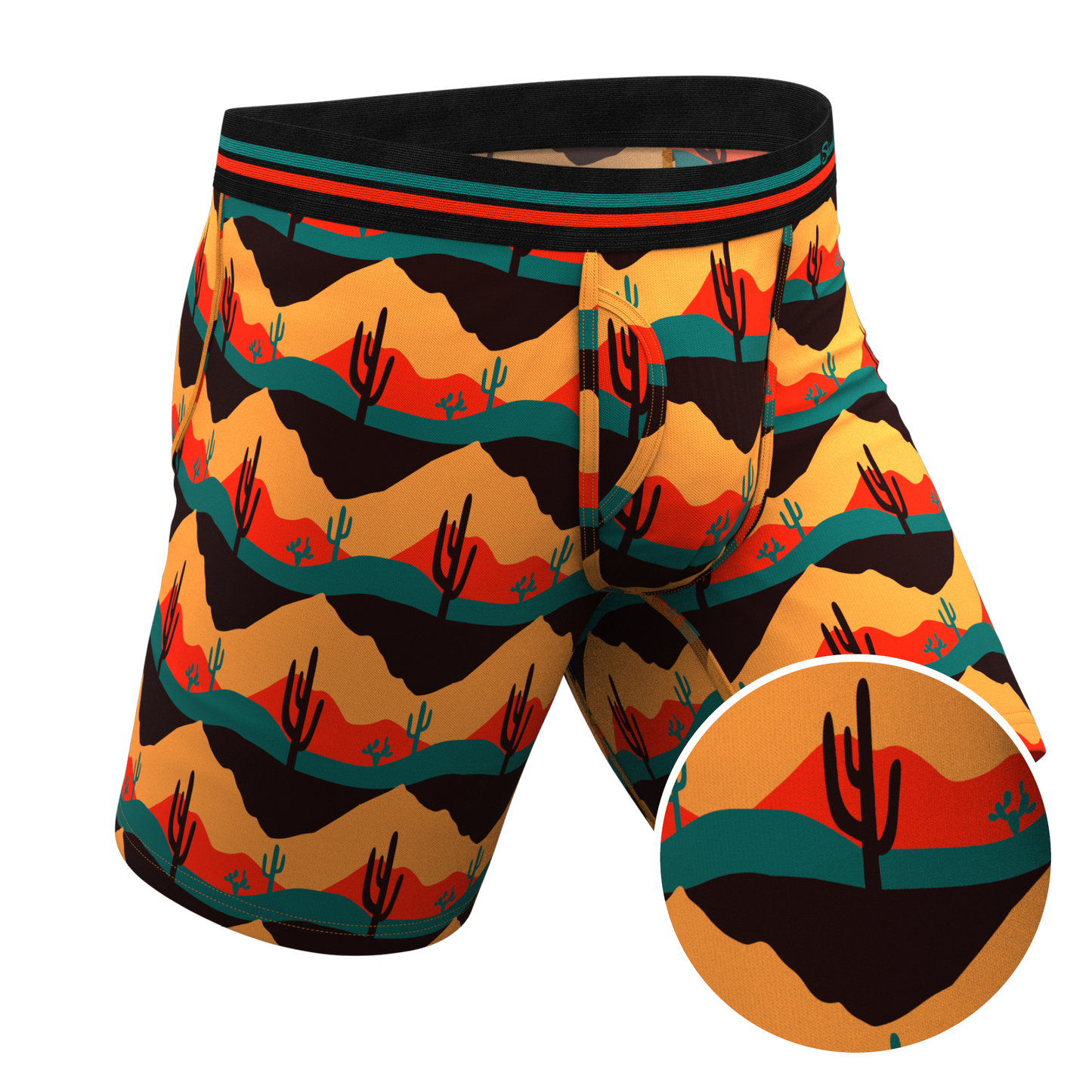 The Arizona Dawn | Desert Scene Long Leg Ball Hammock® Pouch Underwear With Fly