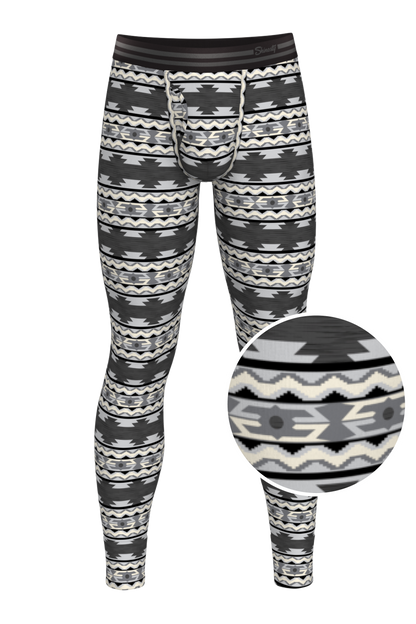 The Arroyo Grande | Grey and Black Aztec Ball Hammock® Long Johns