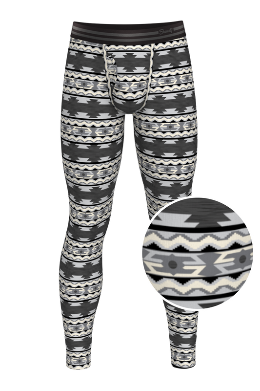 The Arroyo Grande | Grey and Black Aztec Ball Hammock® Long Johns