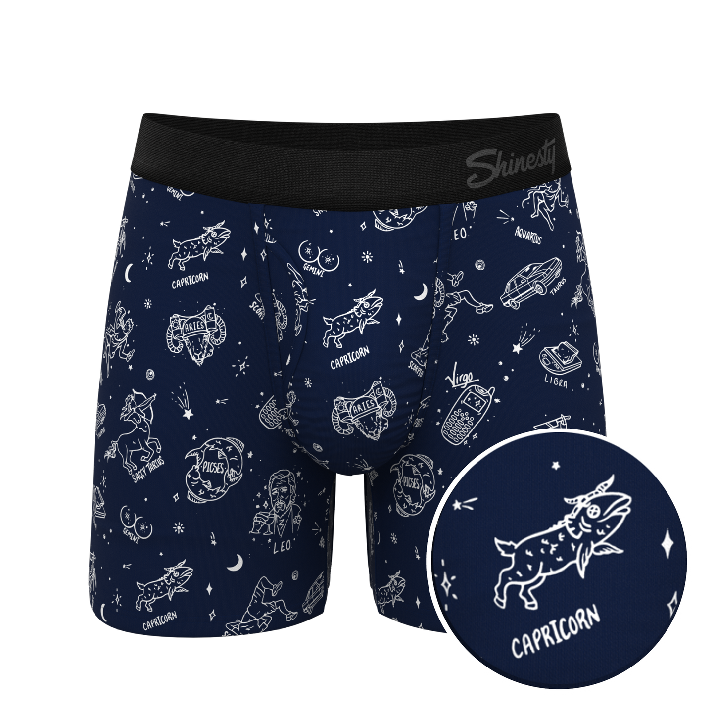 The Astrology Major | Glow in the Dark Astrological Signs Ball Hammock® Pouch Underwear With Fly