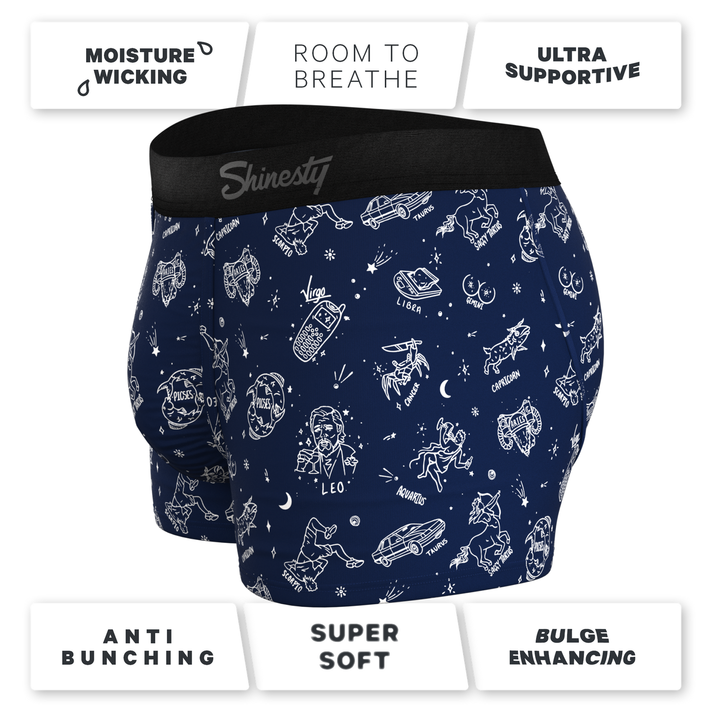 The Astrology Major | Glow in the Dark Astrological Signs Ball Hammock® Pouch Trunks Underwear