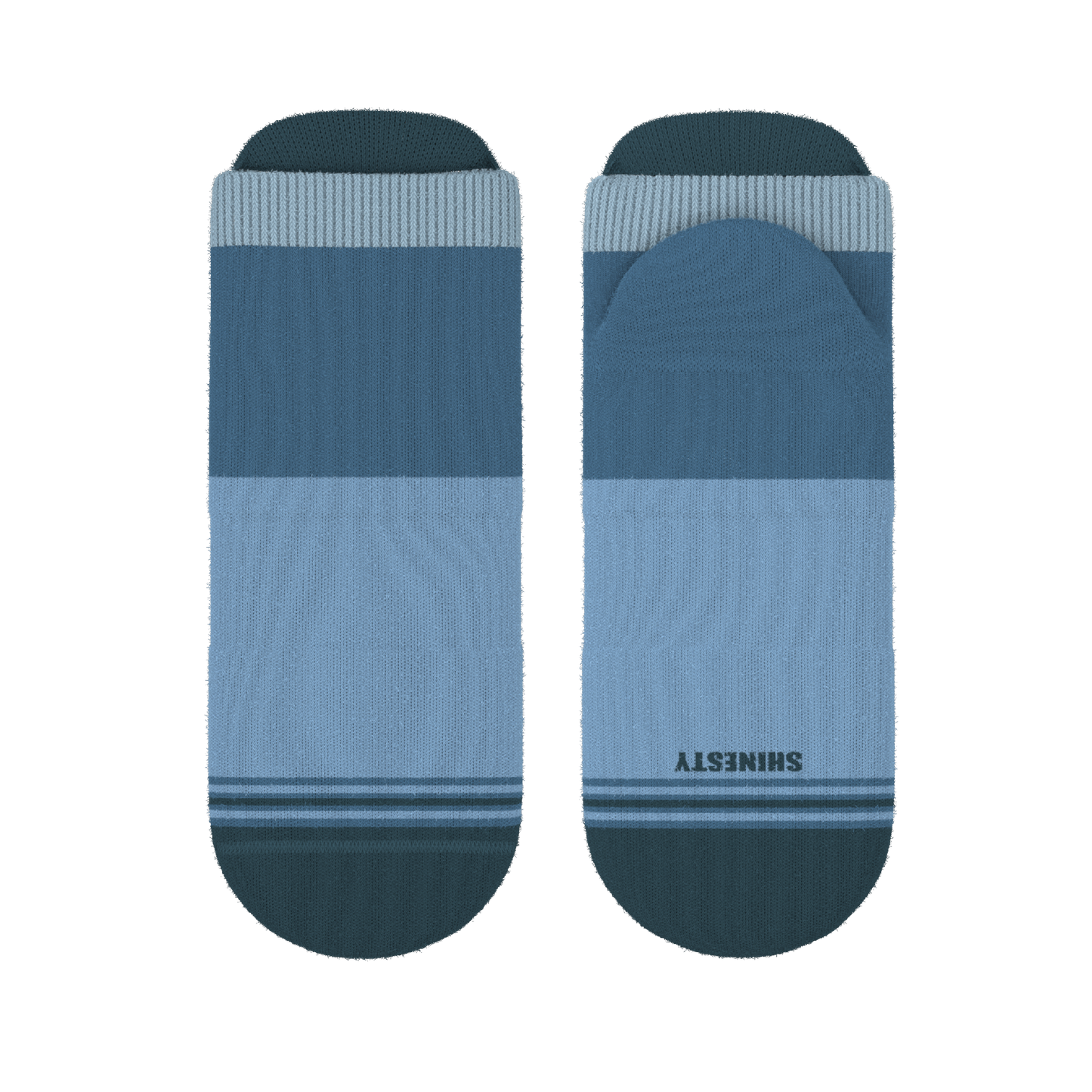 The Atlantic | Blue Color Block Heel Hammock™ Ankle Socks