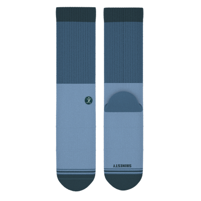 The Atlantic | Blue Color Block Heel Hammock™ Crew Socks