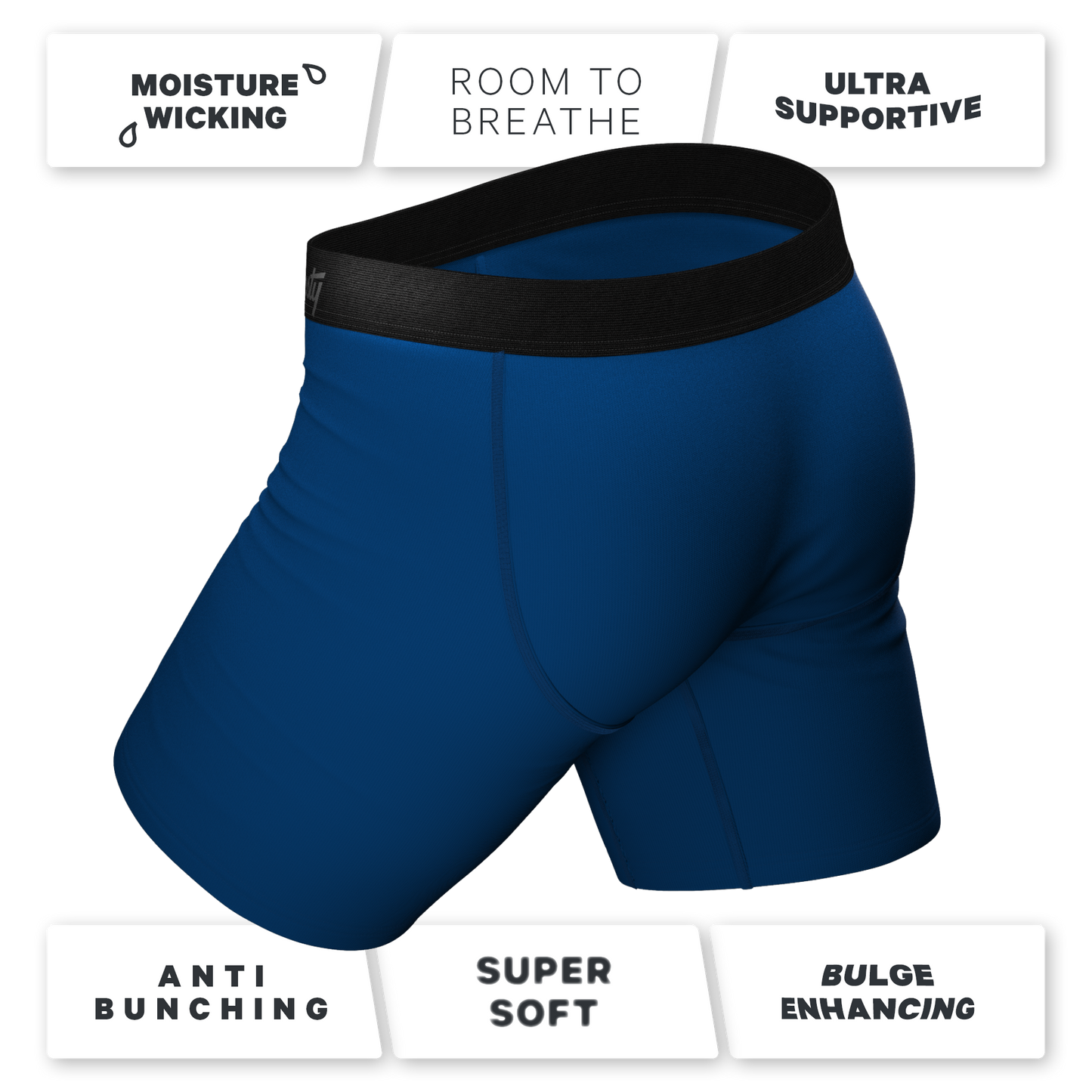 The August Needs | Long Leg Ball Hammock® Pouch Underwear With Fly 5 Pack