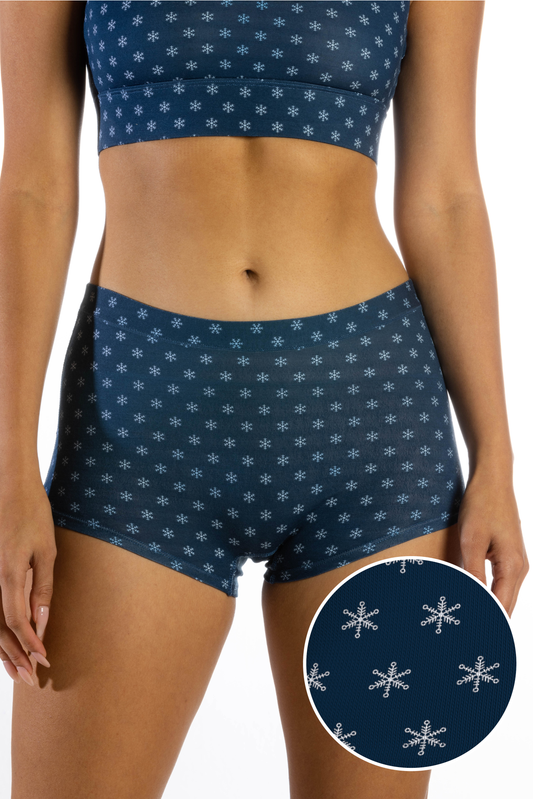 The Avalanche | Color Changing Snowflake Modal Boyshort Underwear