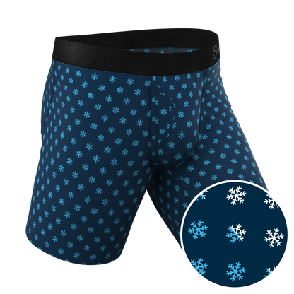 The Avalanche | Color Changing Snowflake Long Leg Ball Hammock® Pouch Underwear With Fly