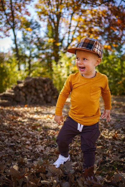 Fall bamboo long sleeve -burnt orange