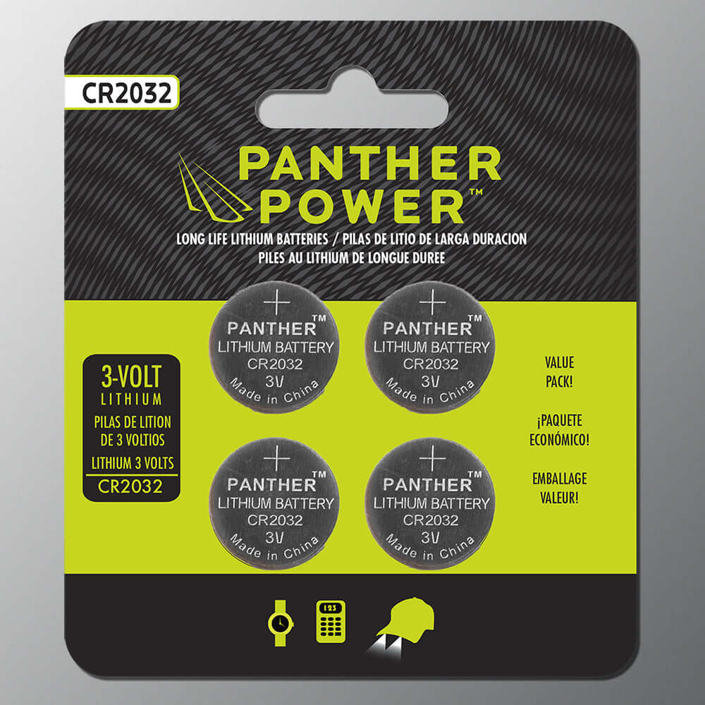 Panther Power CR2032 4-Pack Batteries