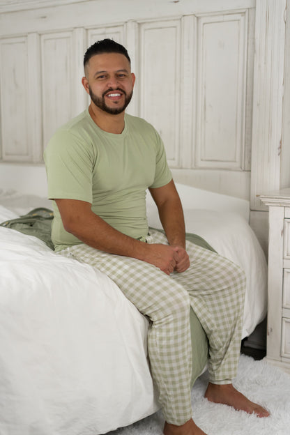 SAGE GINGHAM MEN'S DREAM SET