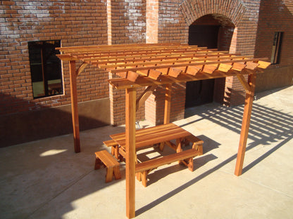 Outdoor Super Deck Redwood Pergola