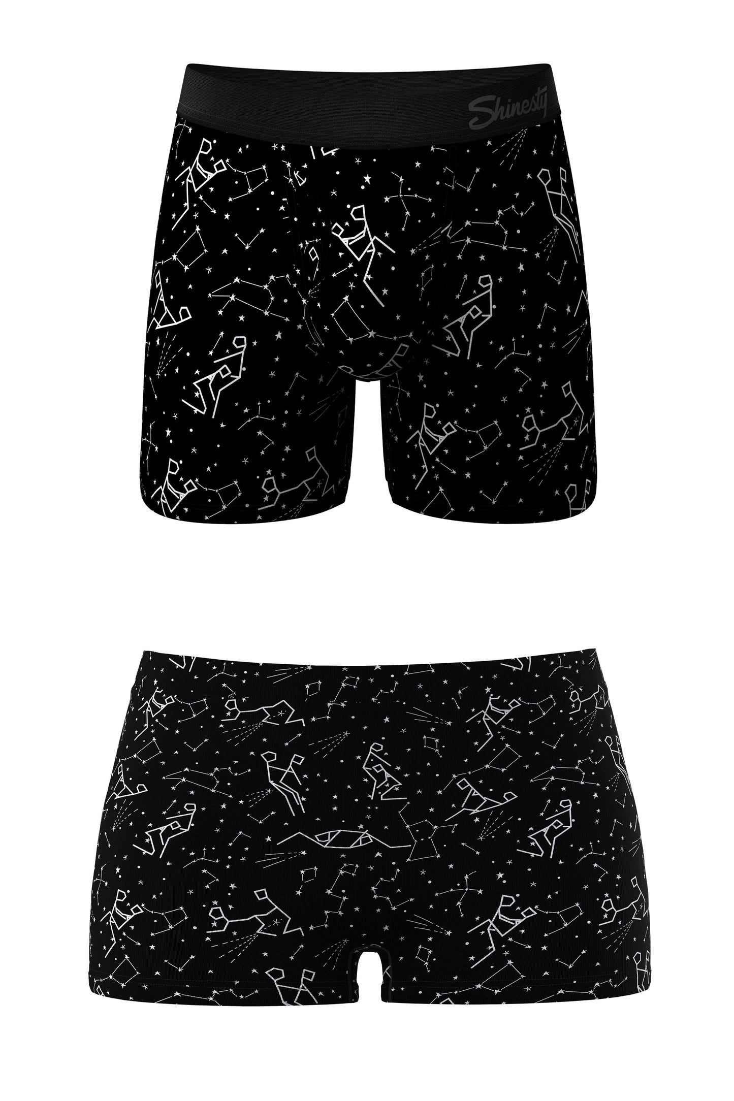 The Big Bang | Constellation Ball Hammock® Boxer With Fly and Boyshort Matching Underwear Pack