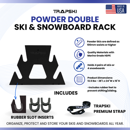 TRAPSKI POWDER QUAD Mobile Ski Rack