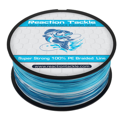 Reaction Tackle Braided Fishing Line - Blue Camo