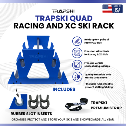 TRAPSKI QUAD Racing and XC Ski Rack
