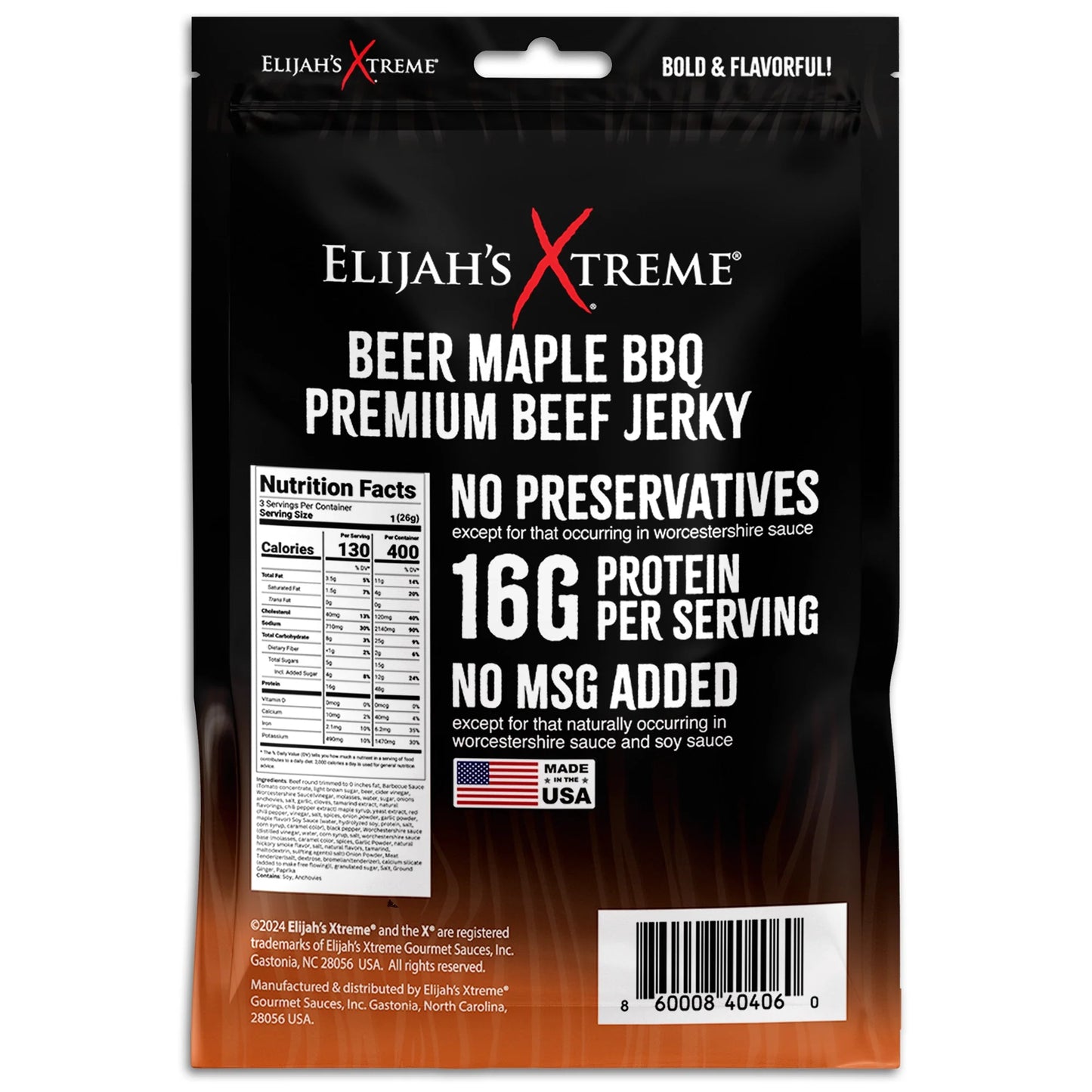 Beer Maple BBQ Beef Jerky