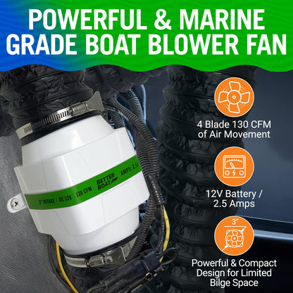 Boat Blower Fan Inline 12v