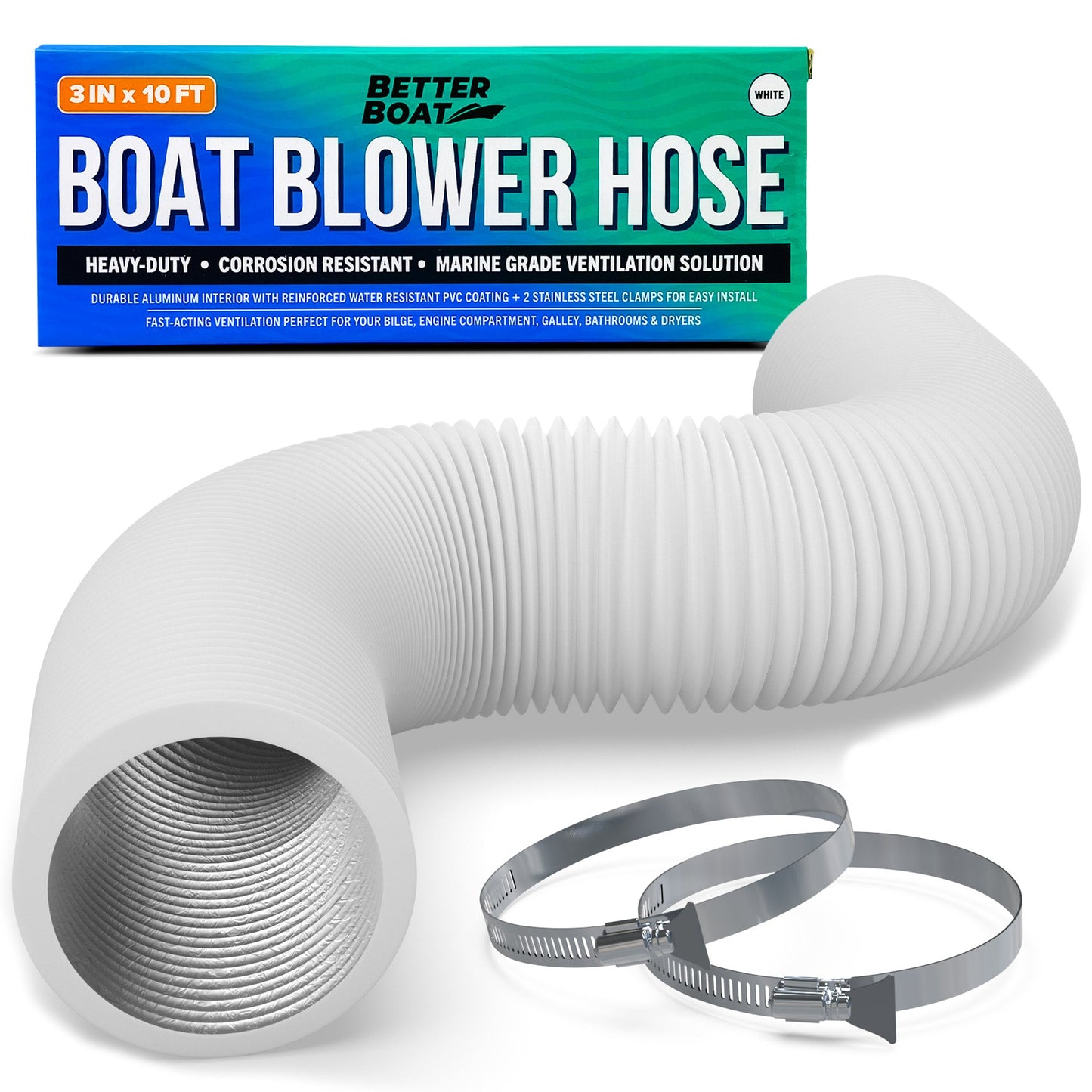 Boat Blower Hose 3in or 4in Exhaust Hose