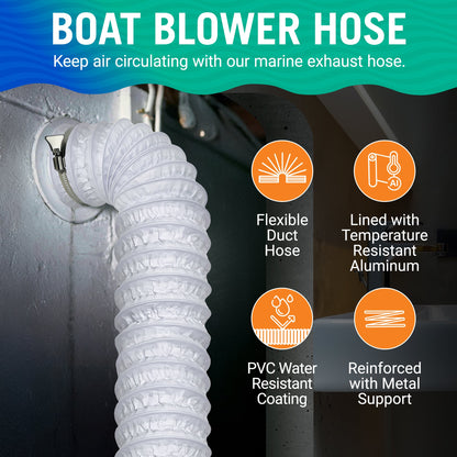 Boat Blower Hose 3in or 4in Exhaust Hose