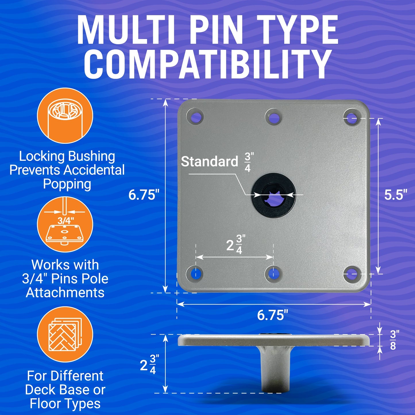 Boat Seat Pedestal Base Plate