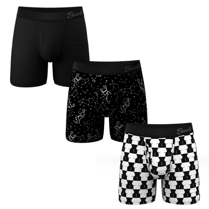 The Black and White Valentine | Ball Hammock® Pouch Boxer Briefs with Fly 3 Pack