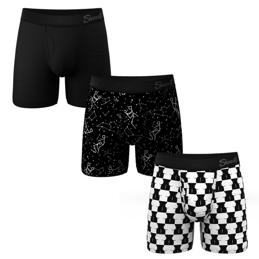 The Black and White Valentine | Ball Hammock® Pouch Boxer Briefs with Fly 3 Pack